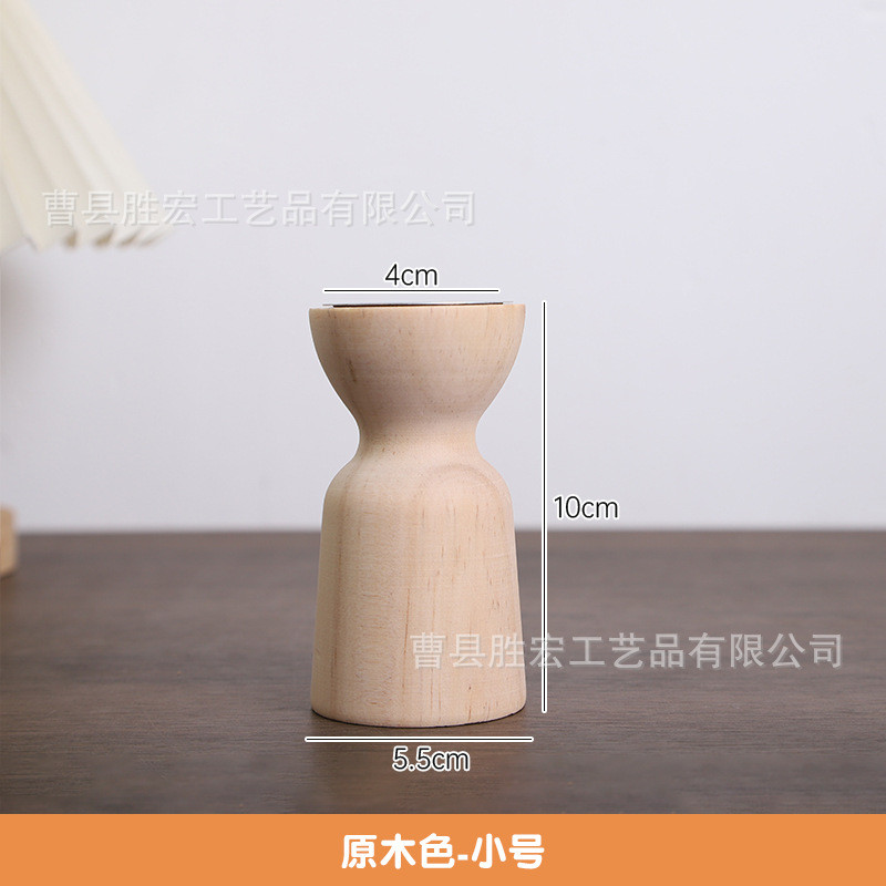 Giá đỡ nến Giá đỡ nến Gỗ nguyên khối Người gây ảnh hưởng Trang trí tiệc Giá đỡ nến Thủ công B & B Đảng Bắc Âu Bữa tối