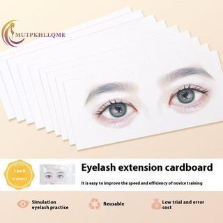 Csndices 10 Cái Thẻ Lông Mi Giả Người Mới Bắt Đầu Lash Biểu Đồ Wispy Mi Có Thể Tái Sử Dụng Trang Điểm Đào Tạo Nối Mi Dụng Cụ Mô Phỏng Mắt VN