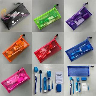 Csndices 8 Cái / bộ Bộ Bàn Chải Chăm Sóc Nhiều Màu Sáp Răng Dụng Cụ Làm Sạch Túi Lưới Có Thể Gập Lại Inter Brush Floss Thread Wax VN