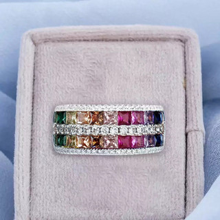 Nhẫn zircon bạc S925 cao cấp, phù hợp làm quà cưới cho nữ