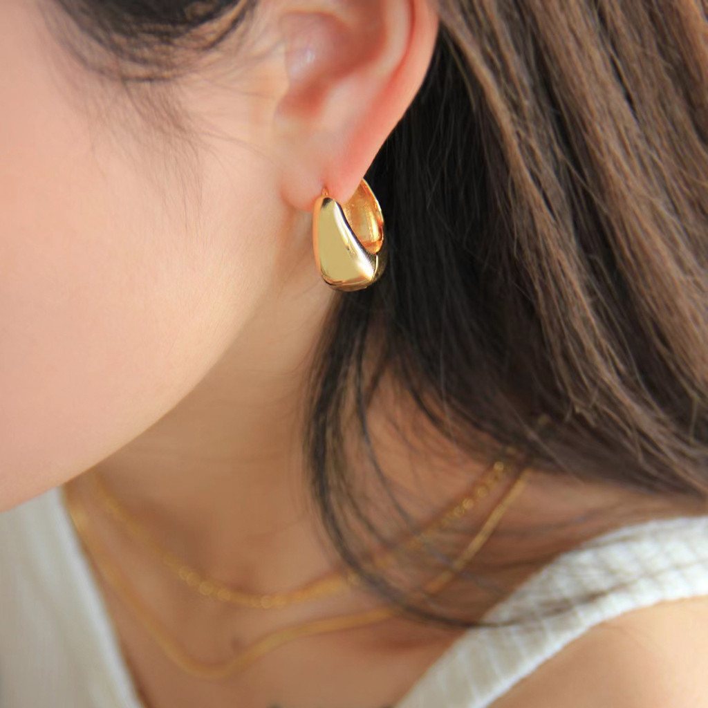 Bông tai nữ đồng thau mạ vàng, style cổ điển từ CELI