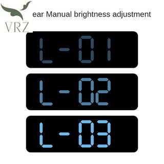 VRZ Đồng hồ treo tường kỹ thuật số lớn Nhiệt độ và độ ẩm Tuần hiển thị Độ sáng Có thể điều chỉnh Đèn LED điện tử Đồng hồ báo thức HOT