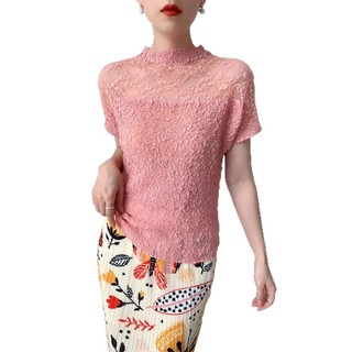 Miyake Áo Top Xếp Ly Cho Nữ, Thiết Kế Thoáng Mát Phù Hợp Mặc Hàng Ngày