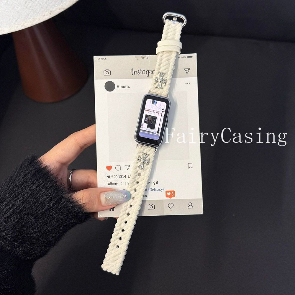 Dây đeo vòng vải nhung mới cho Huawei Band 11 10 9 8 Vòng đeo tay NFC cho Huawei Watch Fit 3 4 / 4Pro Dây đeo thay thế