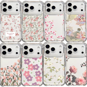Vỏ hoa Tulip hồng toàn màn hình cho Huawei Honor 400 Pro Lite X6C X7D X9D X9B Nova 7 SE Vỏ bảo vệ không khí trong suốt chống sốc Góc bảo vệ Camera silicon mềm