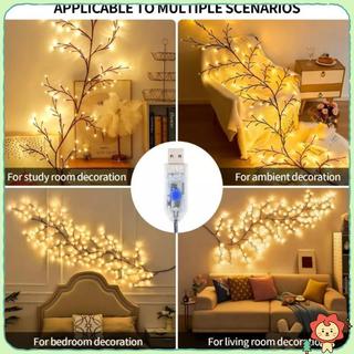 Đèn dây cây nho LED – Đèn tường 48 / 72 / 96 / 144 Đèn LED trang trí ngày lễ USB Trang trí tường nhánh linh hoạt với 8 chế độ cho gia đình, tiệc tùng và ngày lễ
