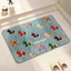 Thảm Lanh Lau Chân Màu Đỏ May Mắn Hình Ngựa - Thảm Nhà Tắm Chống Trượt Thấm Hút Tốt Decor Bồn Rửa Mặt Đón Tài Lộc