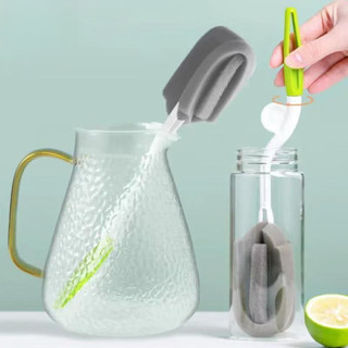 Bàn chải cốc cầm tay dài / dễ lau chùi không có góc chết Bàn chải xử lý dài / Bàn chải cốc loại bỏ vết bẩn trà Bàn chải làm sạch chai cha538