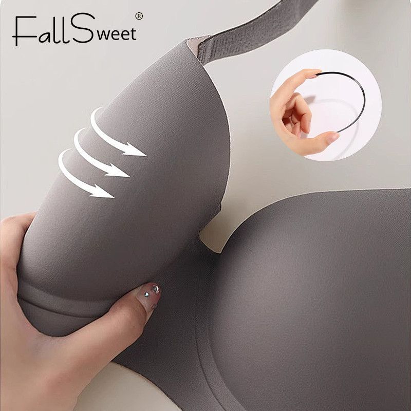 FallSweet 2 Chiếc Bigsize Liền Mạch Áo Ngực Cho Nữ Có Vòng Thép Đẩy Lên Brassiere Chống Chảy xệ Điều Khiển Đồ Lót