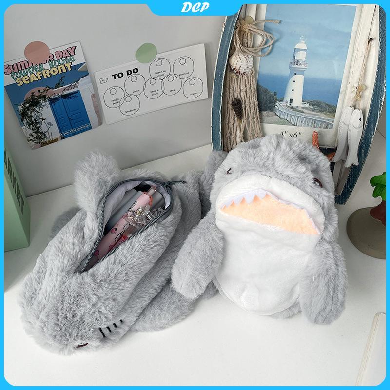 [DCP] Hộp Bút Chì cá mập sang trọng dễ thương, túi đựng bút & mỹ phẩm sức chứa lớn cho văn phòng trường học [VN]