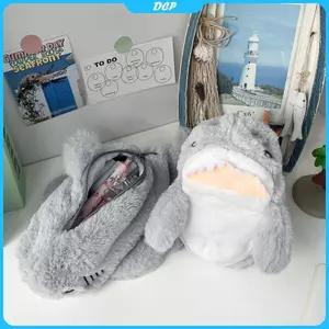 Hộp Bút Chì cá mập sang trọng dễ thương, túi đựng bút & mỹ phẩm sức chứa lớn cho văn phòng trường học [VN]