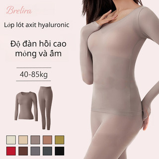 『Brelira』Bộ Đồ Lót Giữ Nhiệt Siêu Mỏng Không Đường May Nhẹ, Co Giãn Cao Thoáng Khí Axit Hyaluronic Quần Áo Giữ Nhiệt