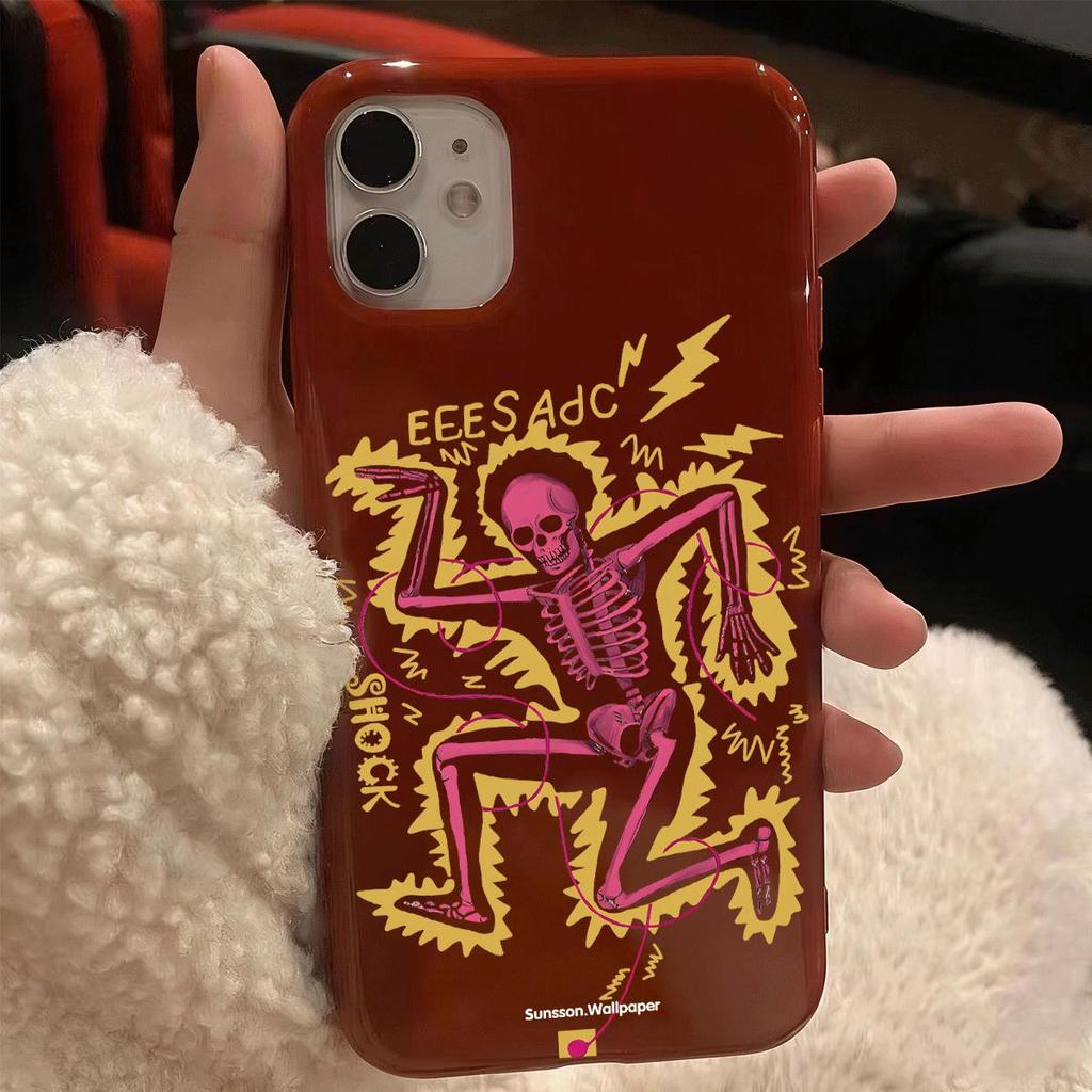 Mô hình lạ cho trường hợp điện thoại 17 16pro iPhone 15 Jelly Case 14 13pro11 Bề mặt sáng
