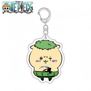 Chiikawa-Một mảnh Khỉ Luffy Roronoa Zoro, móc khóa acrylic anime, phụ kiện trang sức, charm