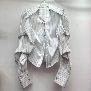 Áo Dài Thiết Kế Pháp Mùa Xuân, Xếp Ly Slim-Fit, Tay Dài Thanh Lịch