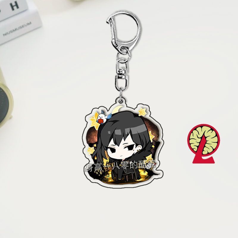 Lobotomy Corporation Anime KeyChain Cartoon Library of Ruina Men Key Chain for Women Fashion Figure Acrylic Keyring Pend