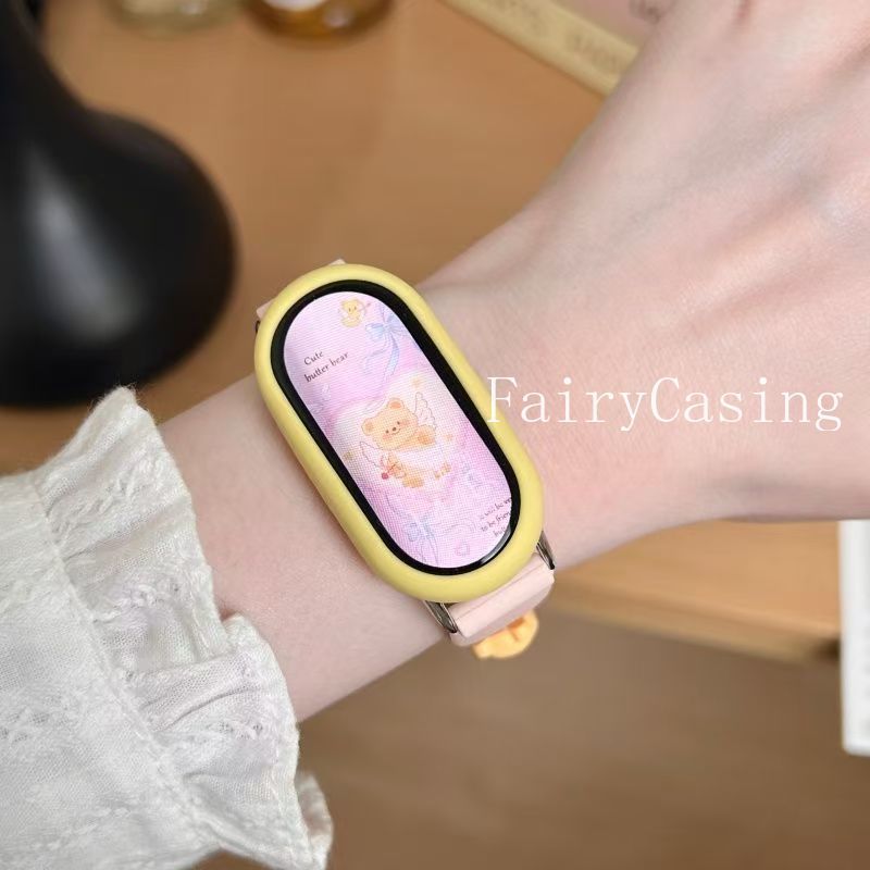 Ốp Lưng Mềm + Dây Đeo Cho Xiaomi Mi Band 10 9 8 NFC Phụ Kiện Vòng Tay Silicon Thể Thao Cho Miband 10Ceramic Phiên Bản Dây Đeo Tay