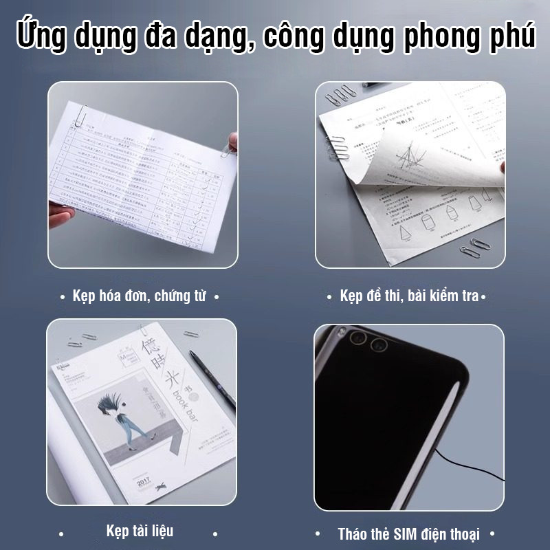 Ghim kẹp giấy đầu tròn an toàn, chống trầy xước tài liệu - Phụ kiện văn phòng siêu xinh để giữ giấy tờ A4 gọn gàng