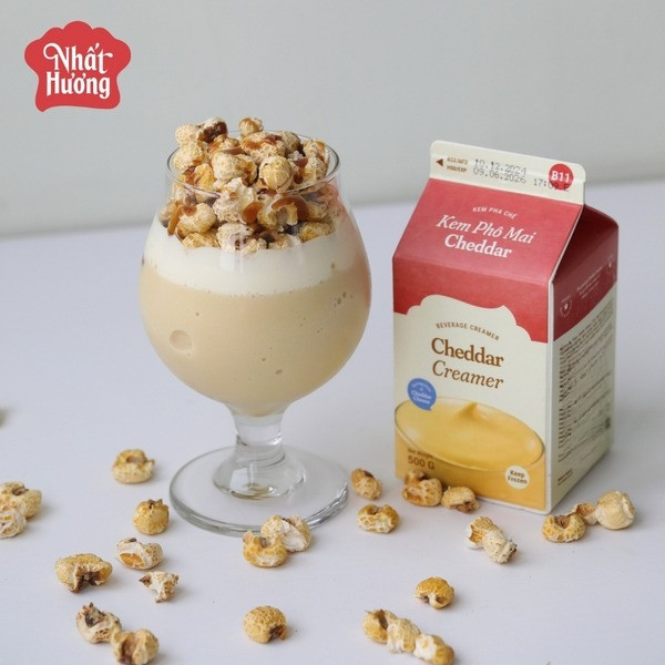 Kem Phô Mai Pha Chế Nhất Hương Hộp 500g Bốn Hương Vị Đỉnh Cao Thơm Ngon Béo Ngậy, Chuẩn Vị Quán