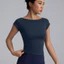 Áo Thể Thao Gợi Cảm Rỗng Làm Đẹp Lưng Chống Trơn Trượt Tay Ngắn Yoga Pilates Crop Top