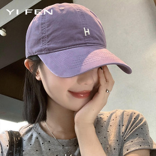 Mũ Bóng Chày Nữ Thêu Chữ Tím, Phong Cách Đơn Giản, Size Lớn Phù Hợp Mùa Hè