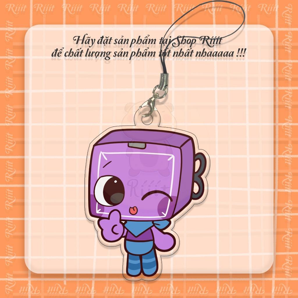 Móc treo Dây treo điện thoại in hình Shrimpo Dandy's World mica acrylic dây móc khóa tiện lợi xinh xắn