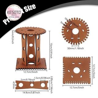 Đĩa bện Kumihimo gỗ 32 khe cắm, tiện lợi cho việc làm vòng tay