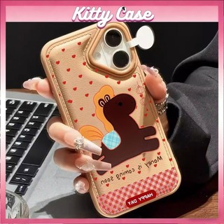 Ốp lưng iPhone 11/12/13/XR/14/15/16/17/7/XR Pro Max Plus cấu trúc khí nang họa tiết hình ảnh mèo hoạt hình quanh viền