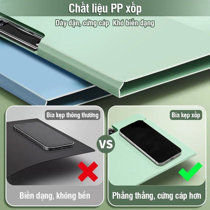 Kẹp Tài Liệu A4, Bìa Trình Ký Cứng Chắc Chắn, Thiết Kế Cao Cấp, Đồ Dùng Thiết Yếu Cho Học Sinh Và Văn Phòng