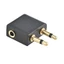 BTM 2 Chiếc Mạ Vàng 3 5 Mm 2 Nam Đến 1 Nữ Jack Cắm Tai Nghe Ổ Cắm o Adapter