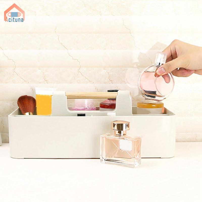 1x Hộp Bảo Quản W / Tay Cầm Cung Cấp Phân Loại Giá Đỡ Không Gian Làm Việc Tổ Chức PP Sáng Tạo Cho Bút Chì Trong Nhà Phòng Tắm Để Bàn Văn Phòng
