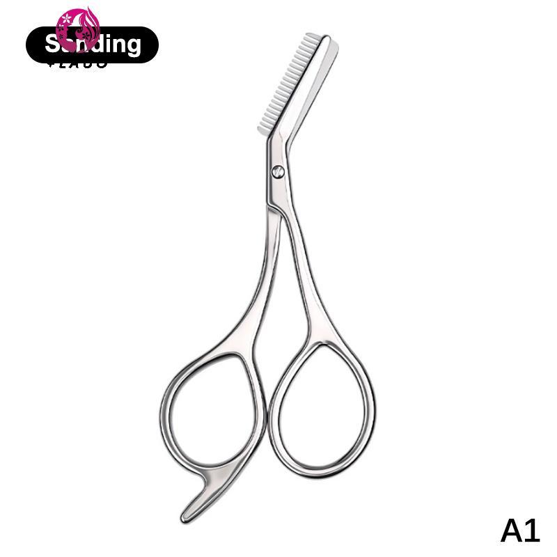 Kéo định hình lông mày 2 trong 1 Springevenstar Withbs, thép không gỉ, kèm chải lông, dụng cụ làm đẹp chuyên nghiệp
