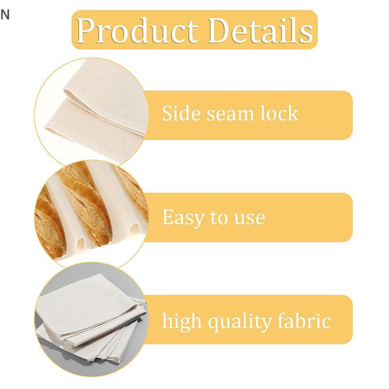 NS Bánh Mì Chống Vải Cho Bánh Mì Nướng Có Thể Tái Sử Dụng Thi Vải Lanh Cho Bột Baguettes Loaves Bánh Ngọt Nhà Bếp Dụng Cụ Làm Bánh Cho Baker NS