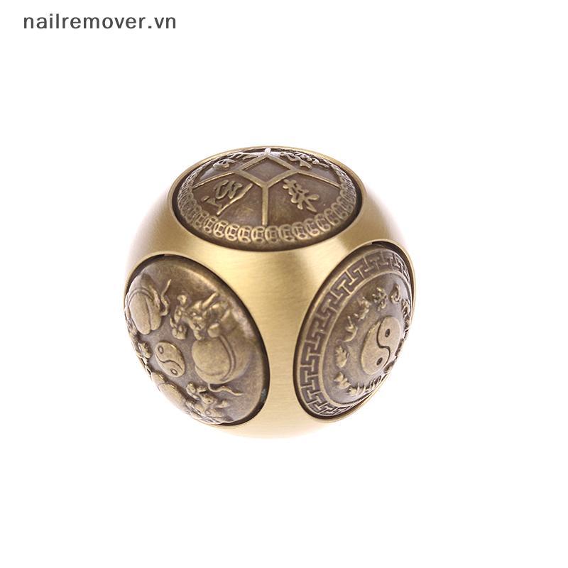 [NR] Sáu mặt Bốn phước lành Lu Money Fidget Spinner Đồng thau Giảm căng thẳng Khối đàn áp Bóng Fidget Đồ chơi thủ công MỚI