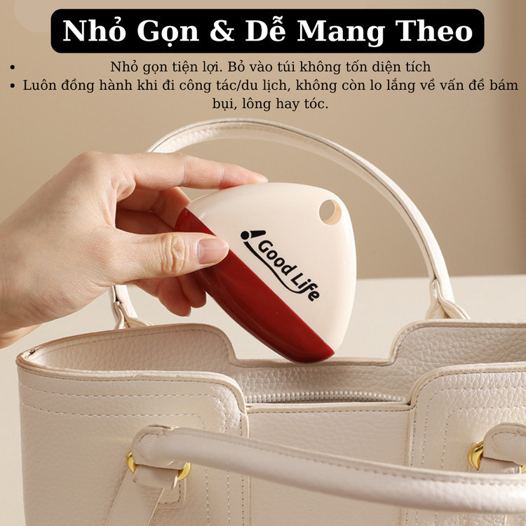 【COD】Con lăn dọn bụi tái sử dụng được, thiết kế nhỏ gọn, tiện lợi để làm sạch nhanh tại nhà hoặc khi đi du lịch.