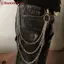 Dây xích kim loại 3 lớp ZK style punk rock, kẹp móc khóa thời trang hip-hop