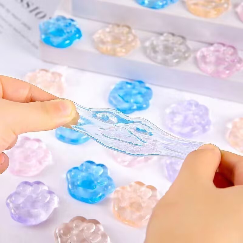 Đồ chơi giải nén, Kẹp cào mèo trong suốt, Đồ chơi hoạt động vui nhộn cho trẻ em, Quà tặng nhỏ, Máy bơm không khí giải nén Slime