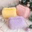 Túi đựng đồ trang điểm sang trọng CPINCP Velvet, Túi đựng mỹ phẩm di động phồng, lông mềm dễ thương Bộ sắp xếp lưu trữ dung lượng lớn Sử dụng du lịch