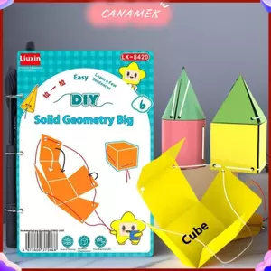 CANAMEK 1 Bộ Huấn Luyện Tư Duy Không Gian DIY Toán Học Sách Hình Học 3D Sách Yên Tĩnh Cho Trẻ Em Montessori Giáo Dục Truy Tìm Sách Bài Tập CSF