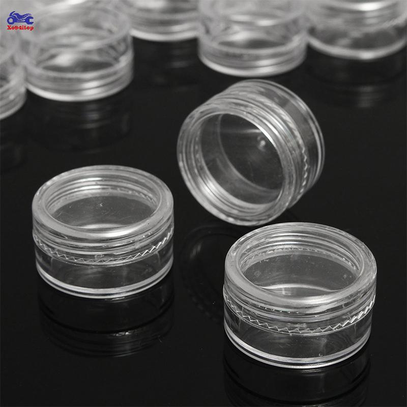 XOITOP 50pc Lọ kem trong suốt Chai mỹ phẩm Mini Hộp đựng nồi trong suốt cho móng tay VN