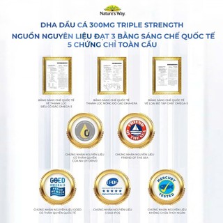 Nature's Way Kids Smart Bursts DHA 300mg Triple Strength - Bổ sung DHA, hỗ trợ tốt cho não bộ và mắt