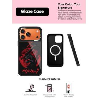 CASECASE X Berserk Ốp lưng kính hút từ tính chống trầy xước cho IPhone 17 Air 16 15 14 Pro Max Plus Ốp lưng cứng có hộp khắc logo