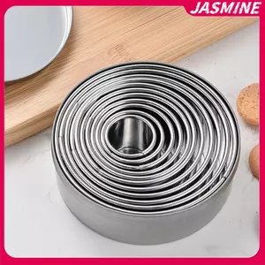 JASMINE 11 Chiếc Bánh Quy Tròn Bánh Quy Cắt Vòng Tròn Bánh Ngọt Cắt Nướng Vòng Tròn Khuôn JASMINE