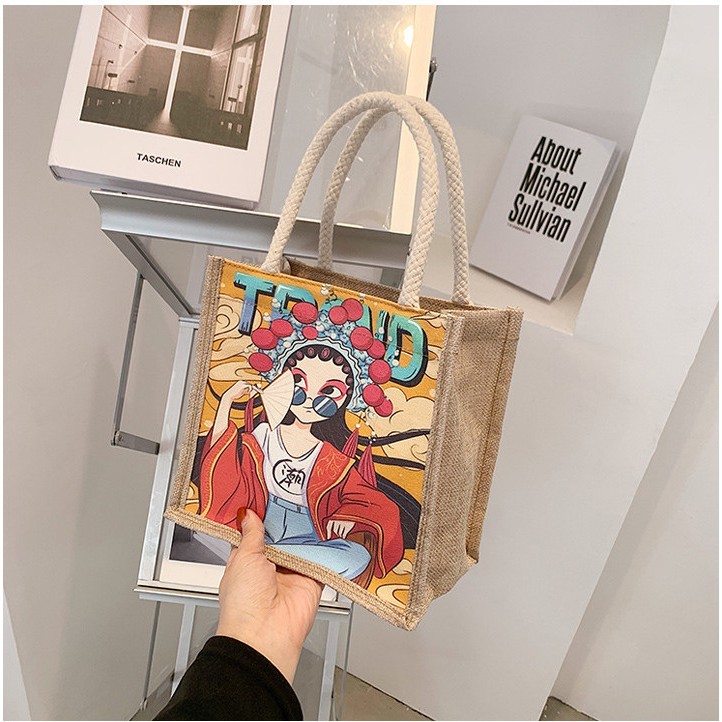Túi cói túi tote mini đi biển nữ đẹp đi chơi thời trang dễ thương cute phong cách vintage