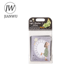 JIANWU Dream Sleepy Scribbles Vintage Ren Biên Giới Nhân Vật Phong Cảnh Chất Liệu Cắt Dán Sáng Tạo DIY Tạp Chí Văn Phòng Phẩm