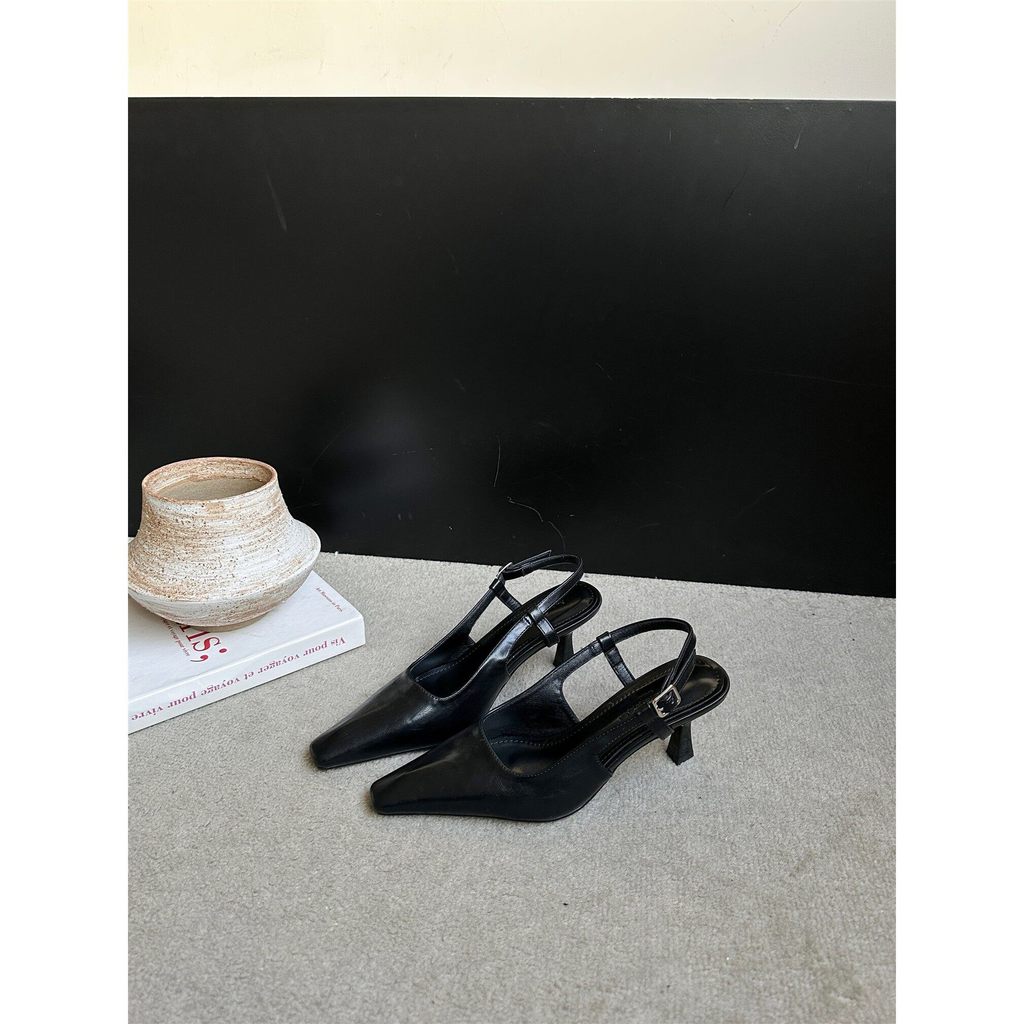 KD Giày Sandal Mũi Vuông Nữ Mùa Xuân 2026 Phong Cách Mới Sang Trọng Dây Đeo Một Từ Mary Jane Giày