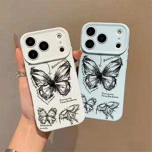 Cuốn sách bóng bướm cho 16 trường hợp iPhone 17Air Fine Hole Silicone Case 14 13 11Pro