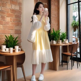 Váy nữ xu hướng hot mùa xuân 2026, màu vàng cao cấp, siêu thời trang, thanh lịch và sang trọng