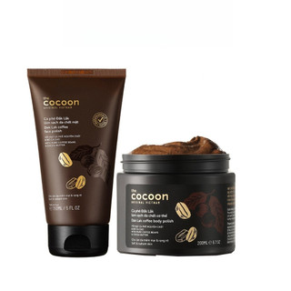Combo gel tẩy tế bao chết mặt + body Cocoon cà phê Dak Lak Coffee Body Polish (150ml + 200ml)