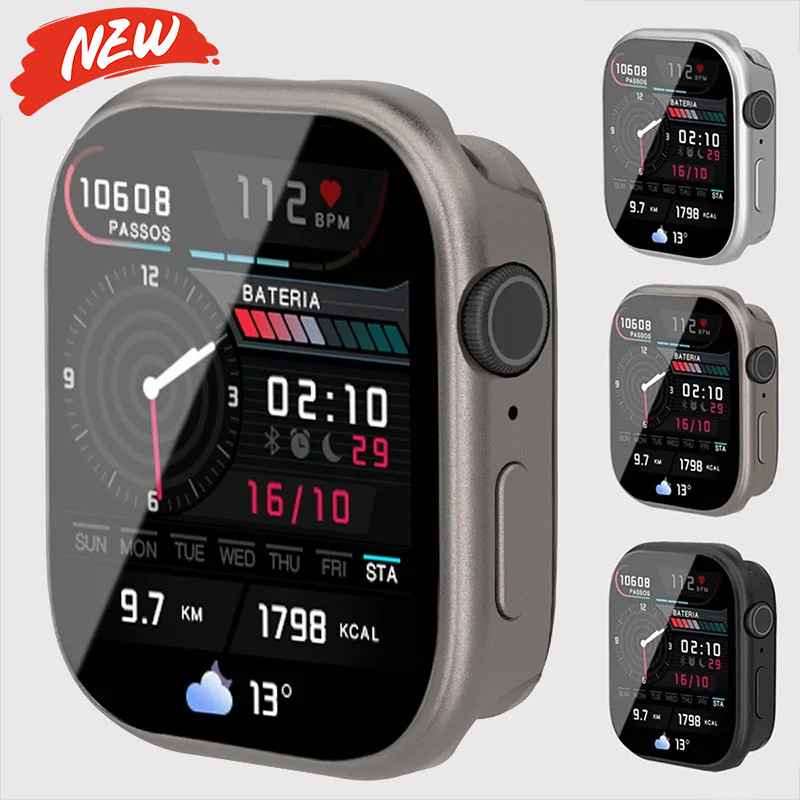 Ốp Lưng Kim Loại Cho Apple Watch Series11 / 10 46mm 42mm Ultra 3 / 2 / 1 49mm 9 8 7 6 SE 45mm 44mm
